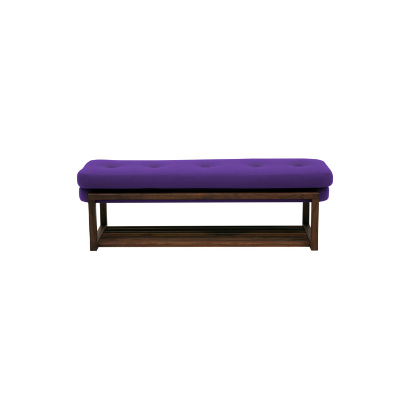 Melinda Upholstered Storage Bench, Purple, 18" H x 60" W x 22" D