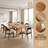 Large Rectangular Solid Wood Dining Table Set with 8 Chairs-1168957061