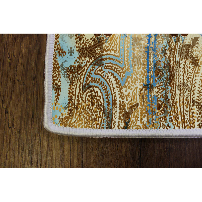 Luxurious Woven Carpet Rug, 2.6 x 4.0 ft | 100% Polyester, 0.4 in Pile Height | Antibacterial & Non-Slip PVC Dot Underside | Machine Washable, 3D Digital Printing | Perfect for Living Room & Bedroom Decor
