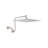 12 Inch Shower Head With Air-In Technology, Enhances Water Flow Brushed Nickel 12" Head, Modern And Stylish Bathroom Fixture