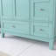 36 po Meuble-lavabo autoportant avec plateau en résine blanche non assemblé-60146513