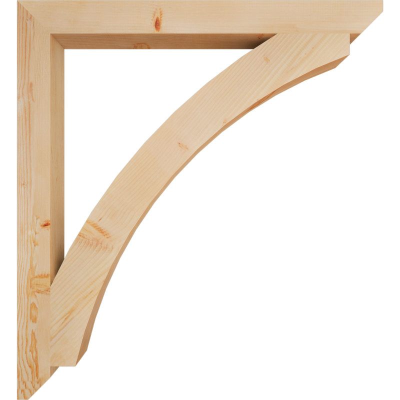 Support en bois / corbeau, Sapin de Douglas, H 48 po x l 3,5 po x P 44 po