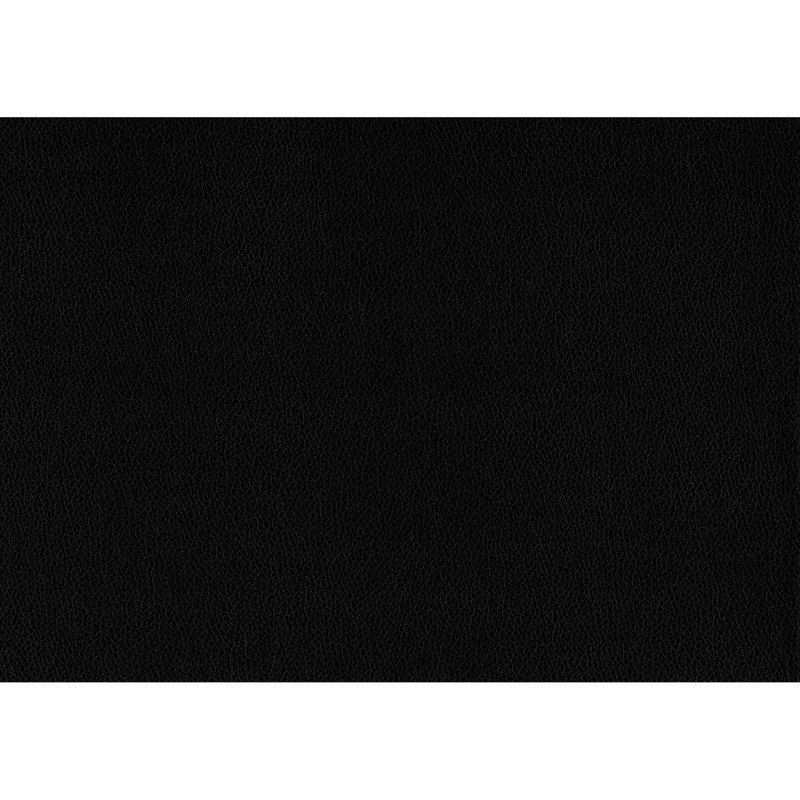Chambre 2 Table de chevet en similicuir noir avec poignées ton argent