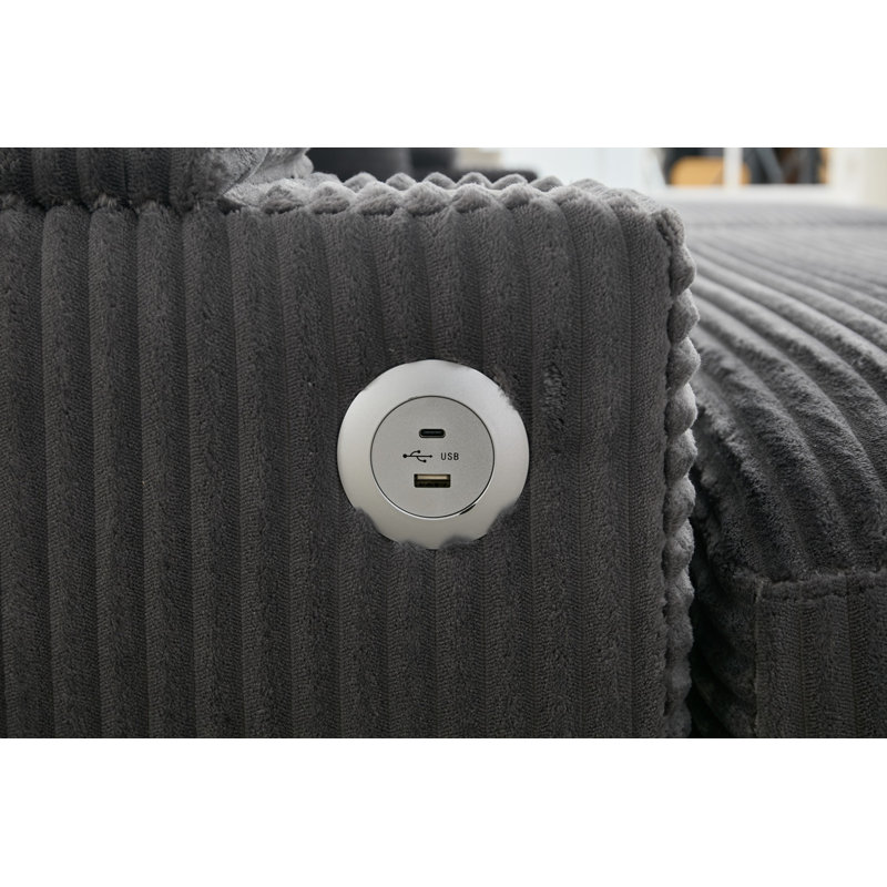 Ensemble de canapé-lit modulaire convertible Boneless Combination, Gris