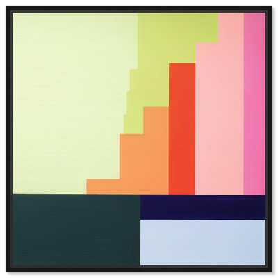 Art géométrique moderne sur toile rectiligne Rhapsody I par Art Remedy