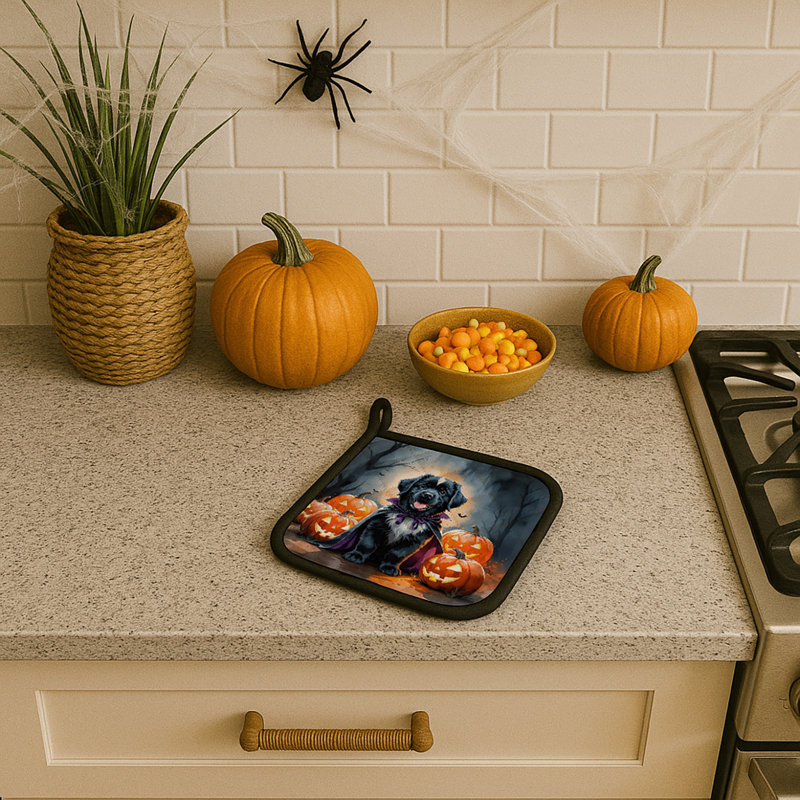 Paire de porte-casseroles d'Halloween Terre-Neuve