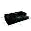 Canapé modulaire en U 6 super doux avec 3 repose-pieds et coussins - Structure en chenille avec 6 coussins en mousse