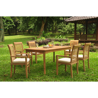 Friedell Outdoor 7 - Piece Teak Dining Set