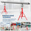 Heavy Duty V-Head Pipe Jack Stand - Adjustable Height 20-37 Inches - 2500 lbs Capacity - Fits 1/2" to 12" Pipes - Robust Folding Steel Construction