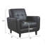 Fauteuil d'appoint à rail noir