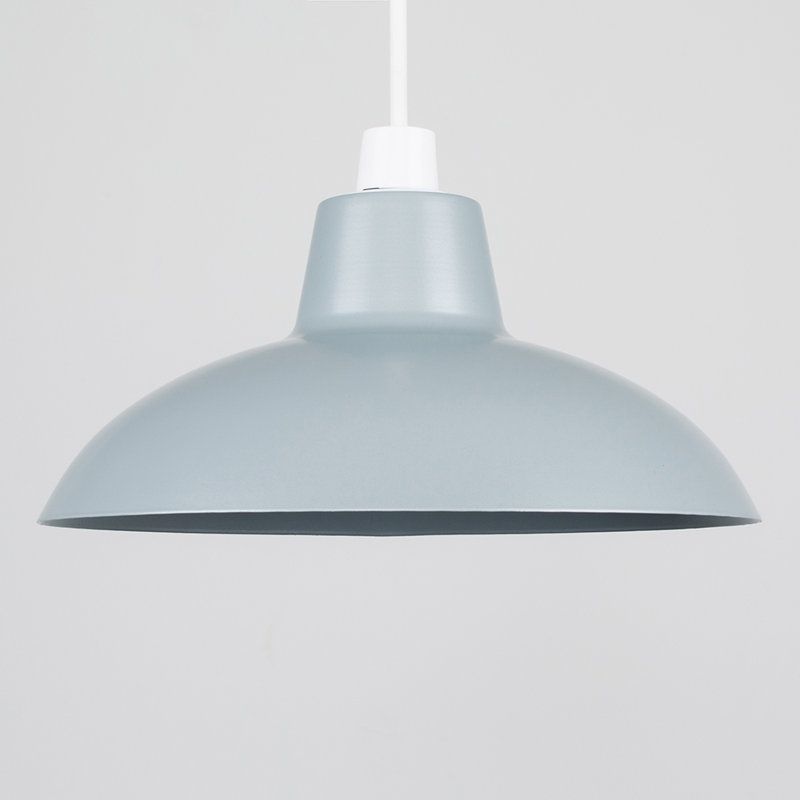 12cm H Metal Bowl Pendant Shade ( Clip On ), Silver