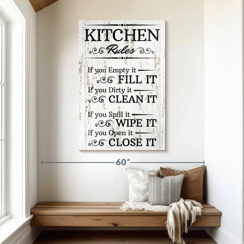 «Clean Kitchen», impression sur toile, H 48 po x l 32 po x P 1,25 po