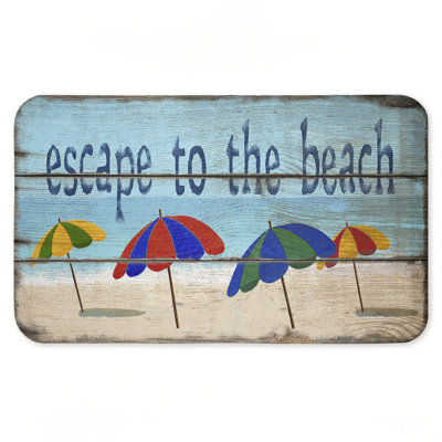 Rustic Escape To Beach Printed Anti-Fatigue Floor Mat, design by Gail Fraser, 30"x18"