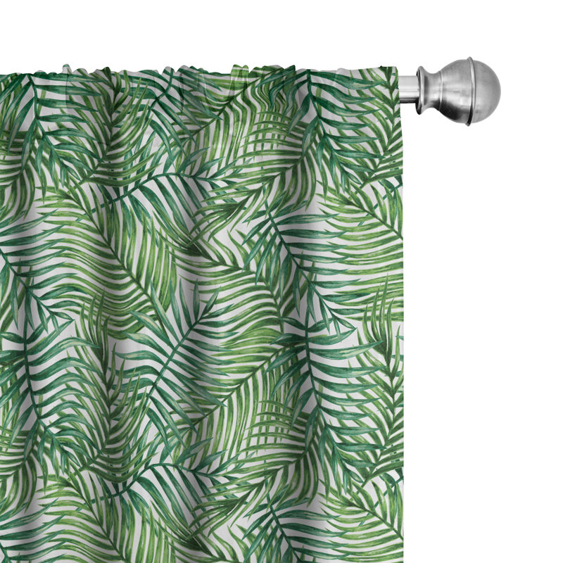 Leaf Semi-Sheer Rod Pocket Sliding Panel, 28" x 63"