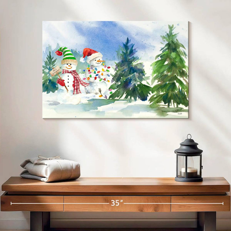 Snowman Valley II, 16" H x 24" W