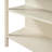 Solid Wood Rustic 45" Stationary Kitchen Island, Rubber Wood Butcher Block Dining Table Prep Table with 2 Open Shelves for Small Places,Walnut+Cream White