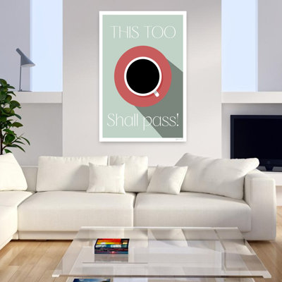 Motif, tasse à café minimaliste, art mural contemporain