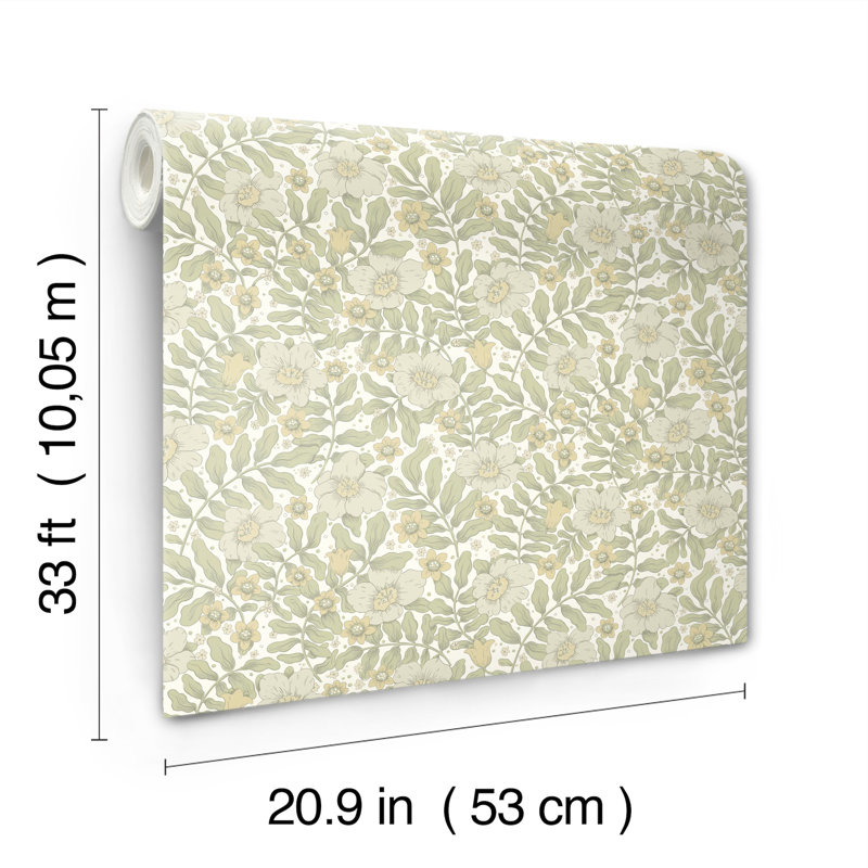 Papier peint sentier Maggan, Vert clair