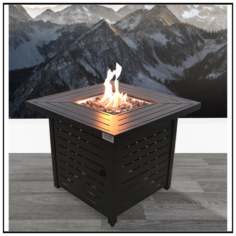 Foyer de table en acier au propane H 25 po x l 30 po