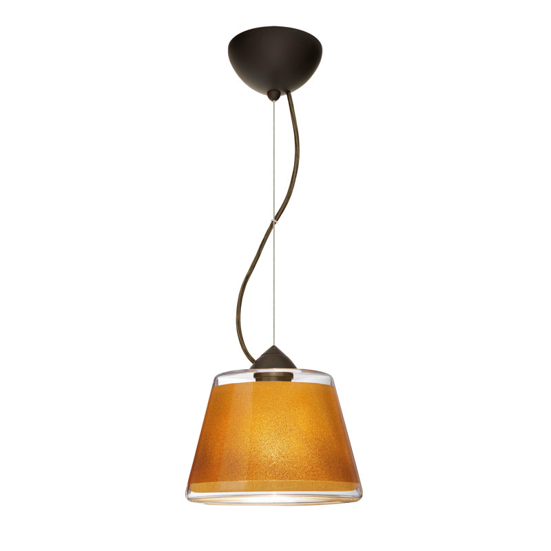 Delaune 1 - Light Single Pendant, Brushed Bronze, Gold, LED