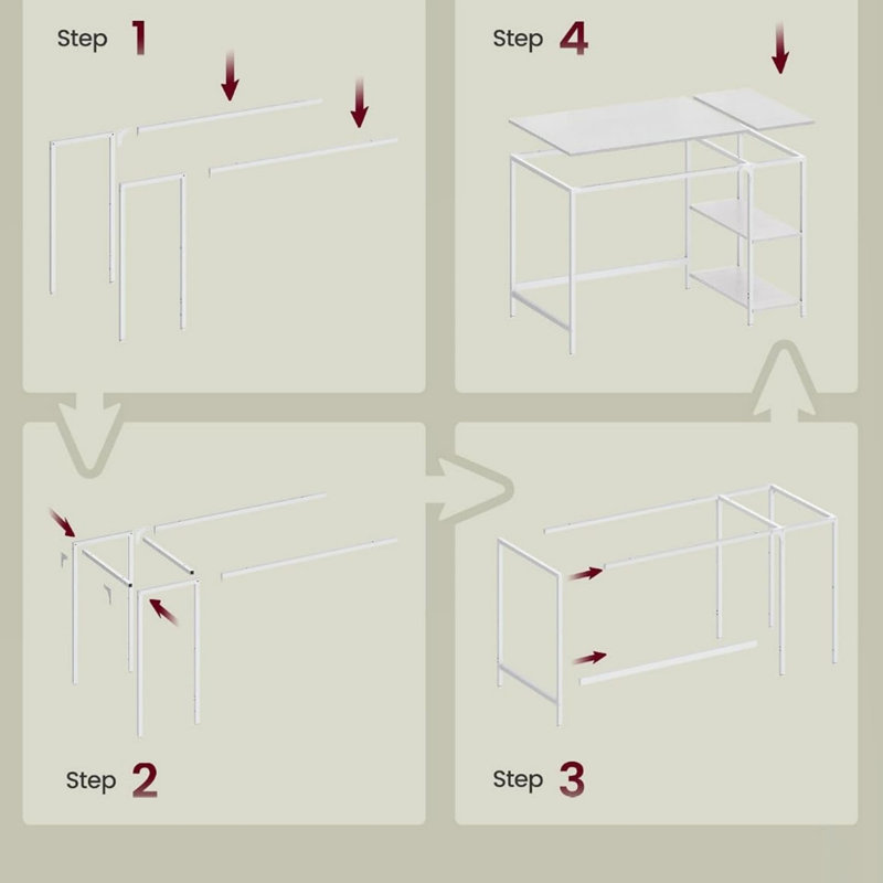 MDF Steel Computer Desk