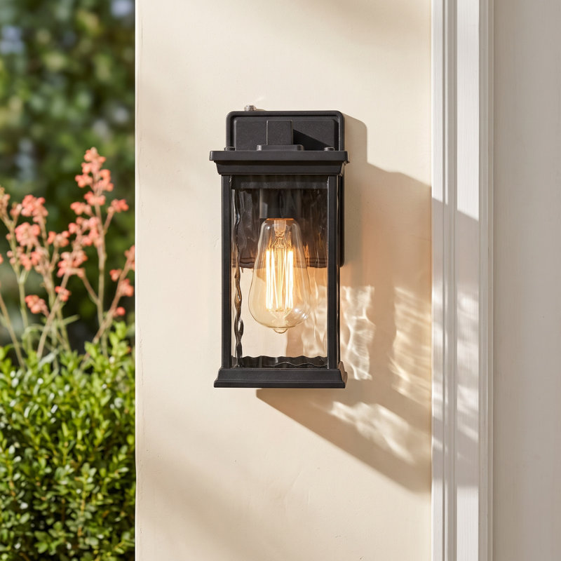 Nadia Durham 5 Inch Outdoor Wall Sconce in Black