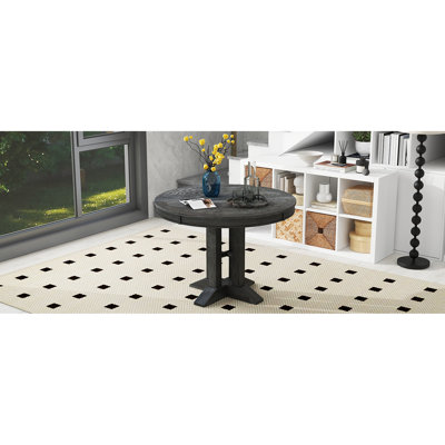 Table ronde extensible pour table de salle à manger Farmhouse