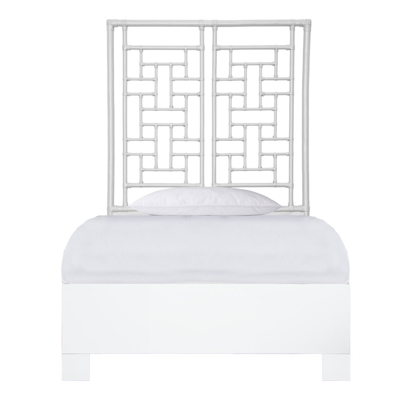 Lit plateforme Ohana, Blanc, Simple