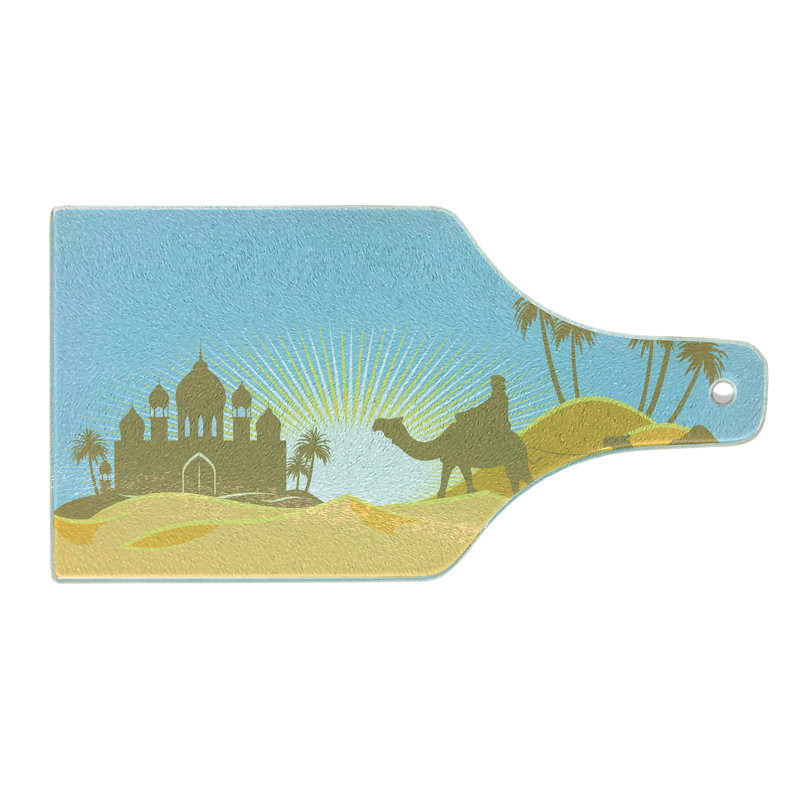 Planche à découper en verre trempé Ambesonne Oasis