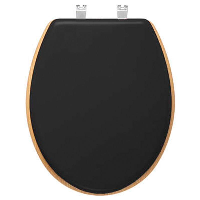Stringham Elongated Standard Toilet Seat, Black