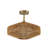 1-light Boho Woven Geometric Semi-flush Mount 