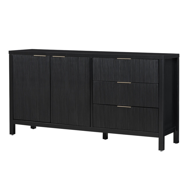 Buffet Minimalist Wave, Noir