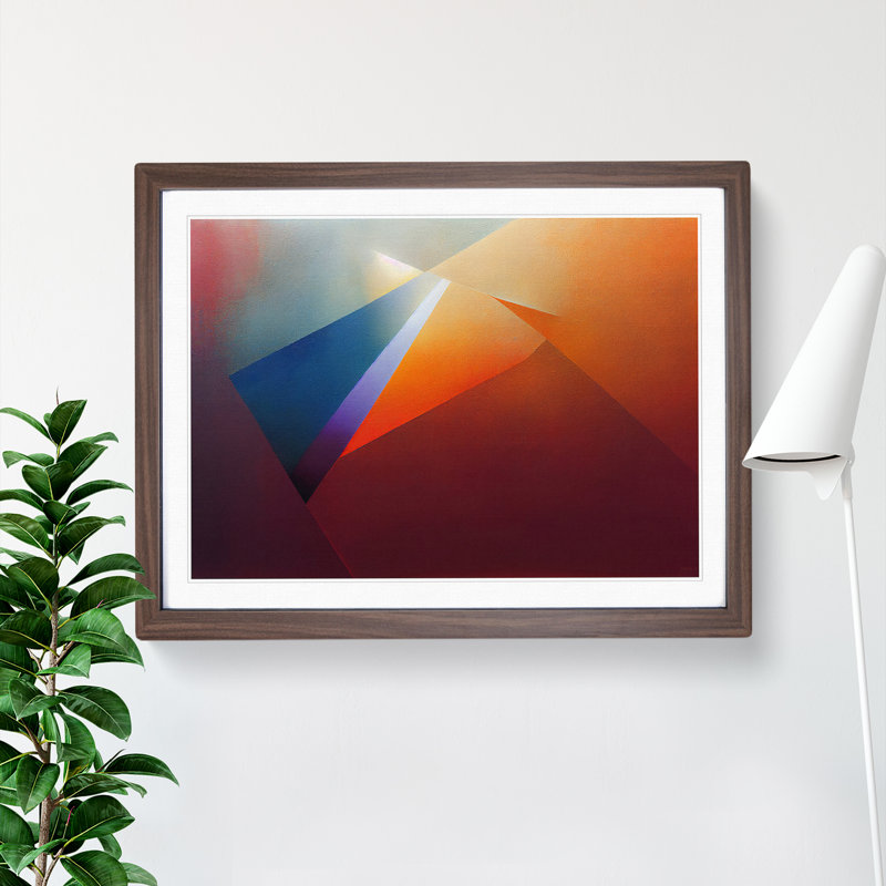 Beautiful Abstract - Single Picture Frame Print, Walnut Framed, 34cm H x 46cm W x 2cm D