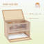 Cage rectangulaire en bois de sapin pour hamsters et gerbes