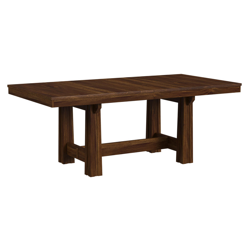 Axelle Solid Mahogany Extendable Trestle Dining Table