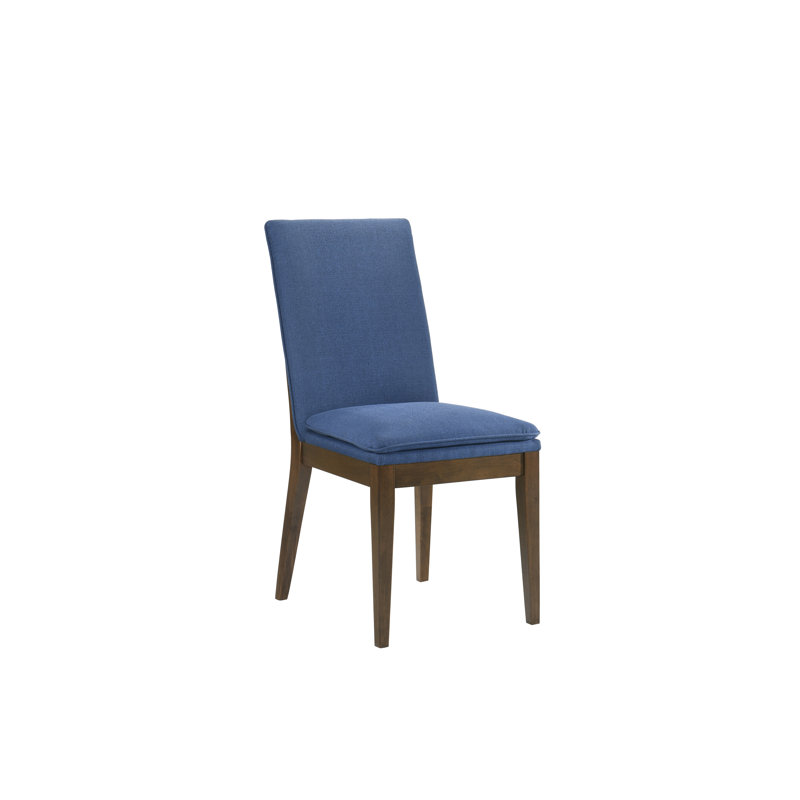 Chaise parsons rembourrée Carlyssia, Bleu
