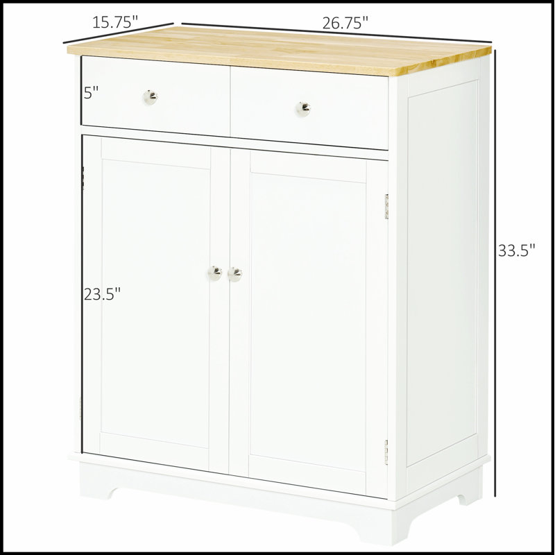 Sideboard Buffet Cabinet, Door Kitchen Cabinet, Coffee Bar Storage with Drawers, Adjustable Shelf