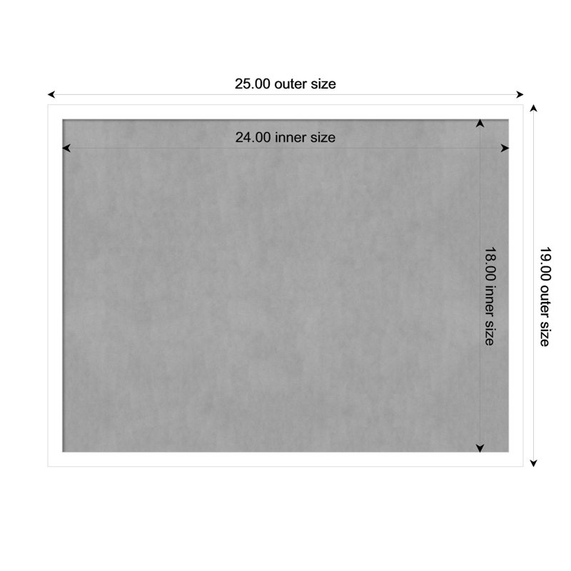 Tableau magnétique blanc Svelte, H 19 po x l 25 po