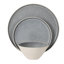Ensembles d'assiettes et de bols Gibson Elite Coastal Forest, ensembles de vaisselle en grès 12 pièces, ensemble de plats à triple glacis réactif - gris et blanc crème-129099366
