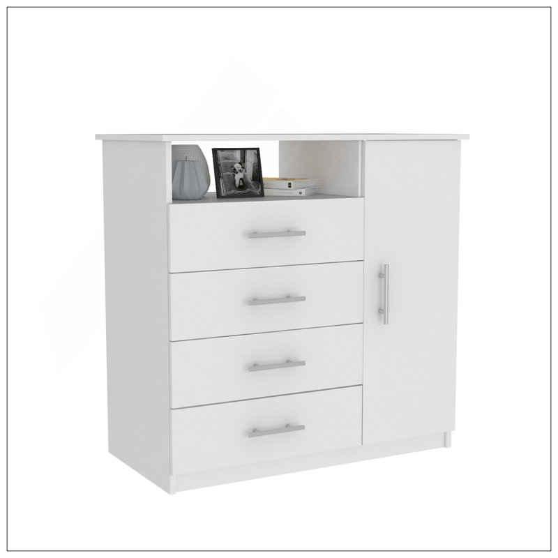 Commode Beaufort, chambre à coucher, blanc, Blanc