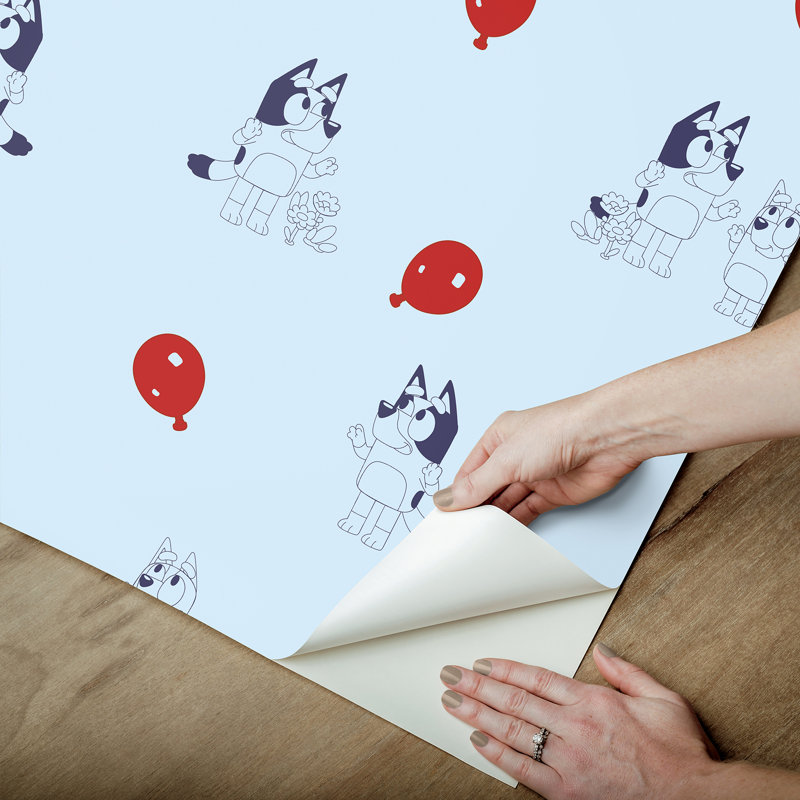 Bluey Keepy Uppy Peel and Stick Wallpaper, Blue