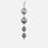 Black| Large Pendant with Extensions (Large, Small, Small)