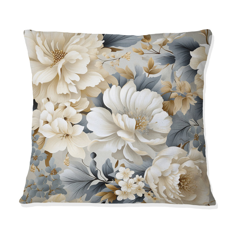 Coussin décoratif à imprimé floral Urban Victorian Splendor Victorian, H 16 po x l 16 po