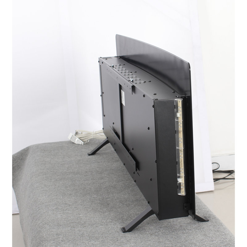 4.99 Inch Wide Curved Heating Fireplace - 1400W Heat Output, 3 Brightness Levels, Multi Color Backlight, Wall Mounted 20.21 High Electric 5000 /H Heat, Flame, Remote Control, /Ul , Powder Coated