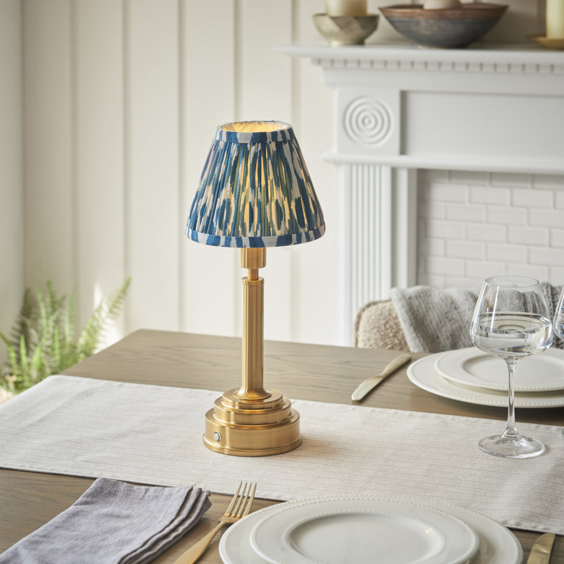 Upton Rechargeable Metal Table Lamp, Marlin Blue
