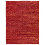 Highland Wool Area Rug in Orange/Red