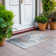 Machine Washable Indoor/Outdoor Xhevrie Gray Rug