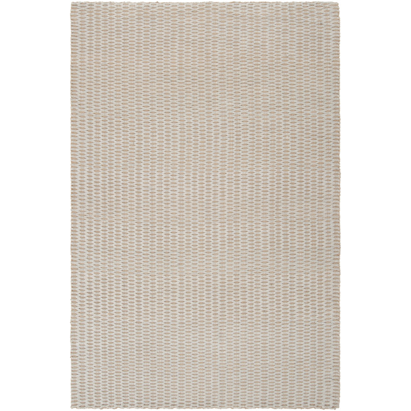 Tapis bleu glace / blé en jute tissé à plat à la main Jayleen, Rectangle 2 pi x 3 pi