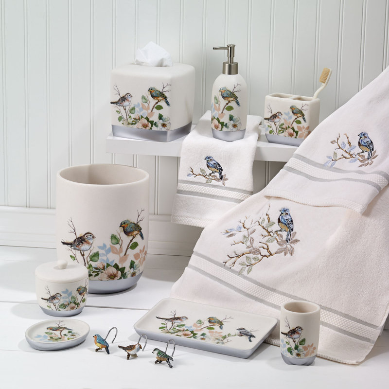 Hogu Embroidered Waffle Weave Cotton Hand Towel