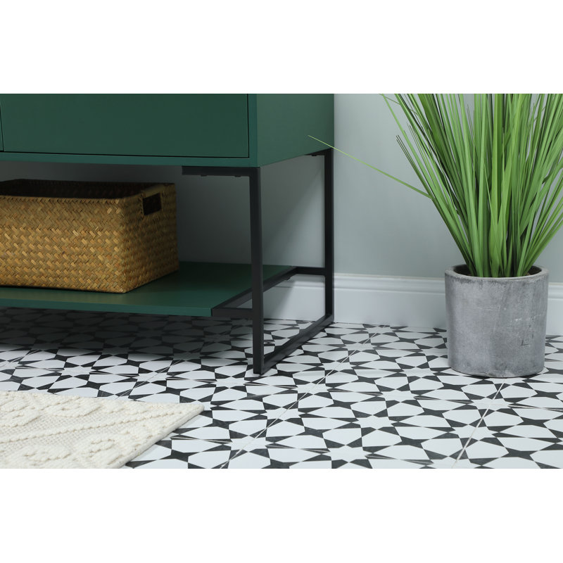 Ensemble de meuble-lavabo simple 40 po Rozell, Vert